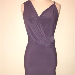 Fashion Nova Lavender Front Thigh Slit Maxi Dress